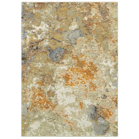 Oriental Weavers Evolution Indoor Contemporary Abstract Round Rug, Gold - 7 ft. 10 in. E8031B240RDST